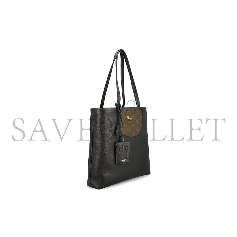 Pra*a large leather tote bag 1bg550 (35*35*8cm)